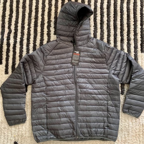 BOULDER GEAR Men's D-Lite Hooded Puffer Jacket Packable 2824R - Grey NWT - Picture 1 of 4